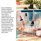 Champanheira Banheira Balde Gelo Acrílico Cristal 4 Garrafas