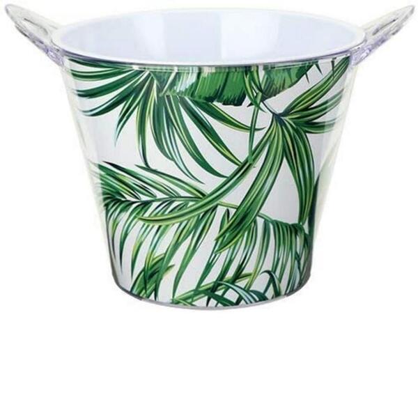 Champanheira Folhagem Acrílica Branca C/2 Abridores-full Fit