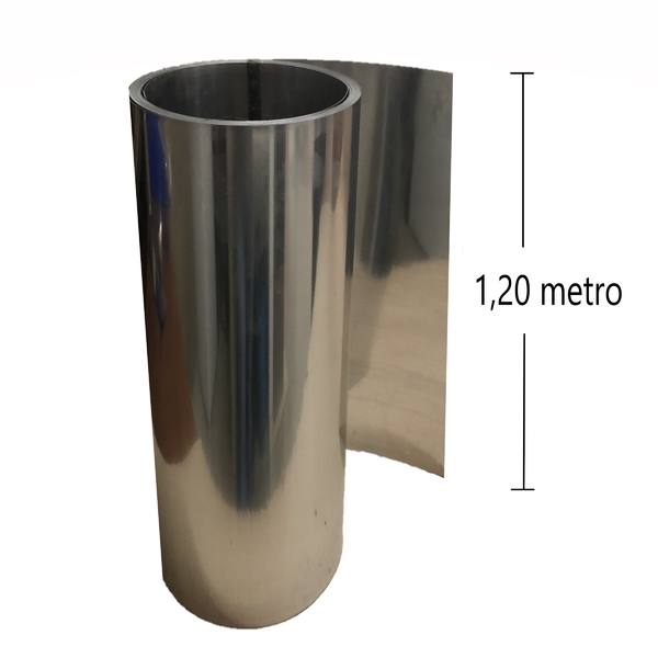 Chapa Aluminio Bobina Para Calhas E Rufos 1,20m X 15mts X 0,4