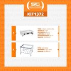 Chapa Americana Profissional 90cm A Gás 8mm Lisa Inox Com Pé