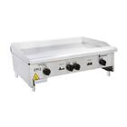 Chapa Americana Profissional 90cm A Gás 8mm Lisa Inox Com Pé