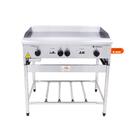 Chapa Americana Profissional 90cm A Gás 8mm Lisa Inox Com Pé