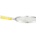 Chapa Bifeira Redonda Alumínio Fundido Polida Cabo Madeira