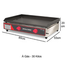 Chapa Bifeteira A Gás 80cm Light Metalcubas - Cbg800l