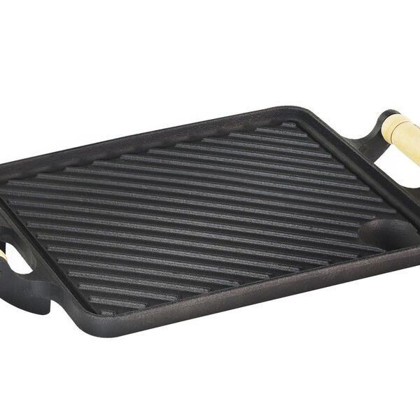 Chapa Bifeteira Grelhada 2 Alças Santana 29x24 Cm