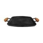 Chapa Bifeteira Grill Antiaderente Alça 31x24cm E Espátula