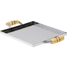 Chapa Bifeteira Para Fogão De Aço Inox Alça De Madeira