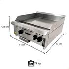 Chapa Bifeteira Profissional Industrial Prime A Gás 60cm Pcm0