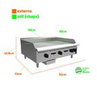 Chapa Bifeteira Profissional Industrial Prime A Gás 90cm Pcm0