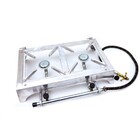 Chapa Churrasqueira Lanche Com Prensa Alumínio Fogão 2 Bocas