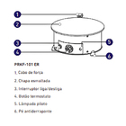 Chapa Crepe Francês Redonda Elétrica Prkf-101er Progas