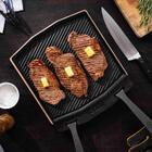 Chapa De Ferro Fundido Com Apoio De Madeira Dual Sided