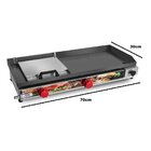 Chapa De Lanche A Gás Sanduicheira 70x30cm Com Prensa Lcg Pri