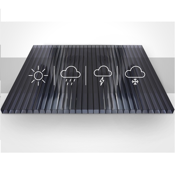 Chapa De Policarbonato Alveolar 1,05x6 6mm Fumê