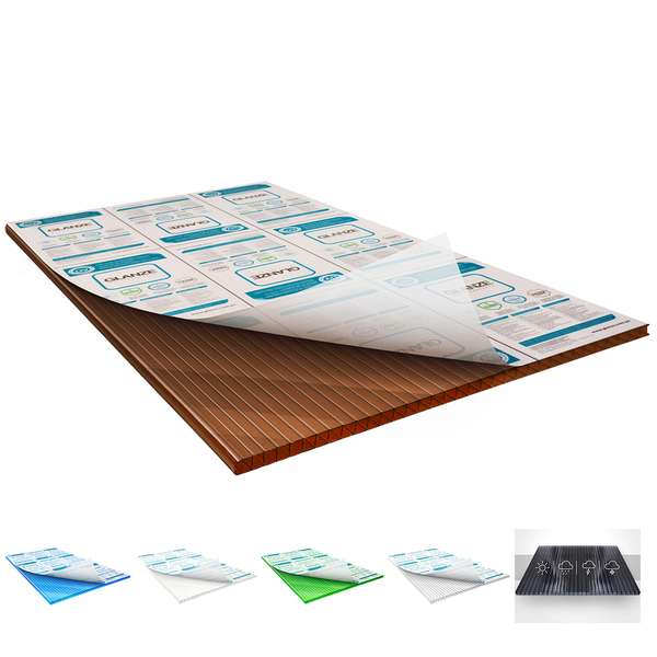 Chapa De Policarbonato Alveolar 2,10x3,00 4mm Bronze