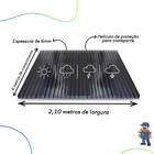 Chapa De Policarbonato Alveolar 2,10x6 6mm Fumê