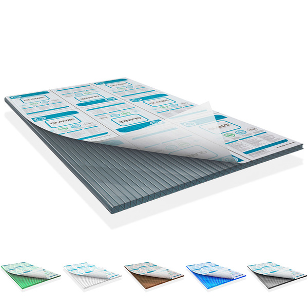 Chapa De Policarbonato Alveolar Cinza Refletivo 6mm - 2,10m X