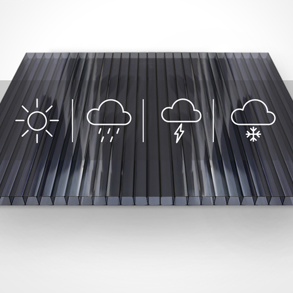 Chapa De Policarbonato Alveolar Fume 1,05x3,00x6mm