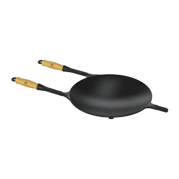 Chapa Disco Picanheira Em Ferro Com Cabos De Madeira 35 Cm6