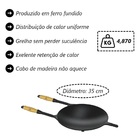 Chapa Disco Picanheira Em Ferro Com Cabos De Madeira 35 Cm6