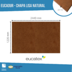 Chapa Eucadur Liso - 244 x 122 cm - Eucatex - Natural