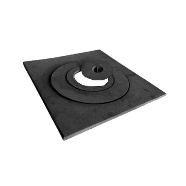 Chapa Ferro Retangular Grande Fogão A Lenha 1 Furo 55x50cm