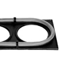 Chapa Fogão Lenha Serpentina Cano Ferro 3 Furo 31x70x27cm