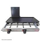 Chapa Gás Lanche Hamburguer 2 Bocas 30x70 Com Abafador Prensa
