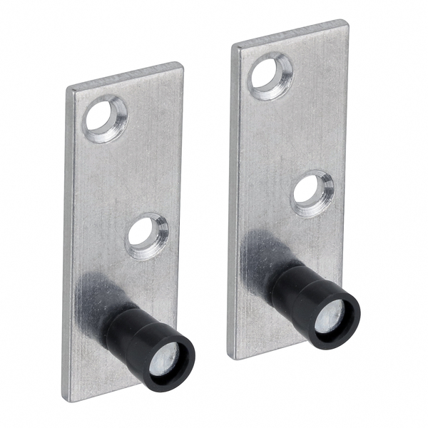 Chapa Guia Embutir para Porta de Correr Alumínio Polido