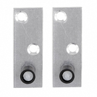 Chapa Guia Embutir para Porta de Correr Alumínio Polido