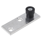 Chapa Guia Embutir para Porta de Correr Alumínio Polido