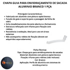 Chapa Guia Envidracamento De Sacada Aluminio Branco
