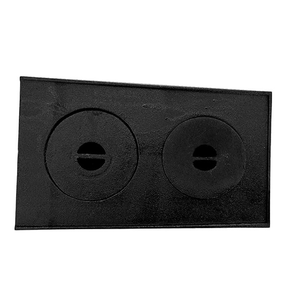 Chapa Mineira Fogão Lenha 2 Furos Com Tampa 25x45x28cm