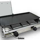 Chapa Para Lanche A Gás Sanduicheira 30x60cm Lcg + Kit Gás