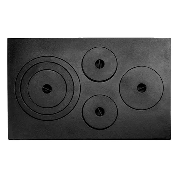 Chapa Paraná Fogão Lenha 4 Furos Com Tampa 68x49cm