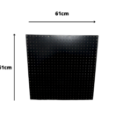 Chapa Perfurada Reta Uv - 50 x 50 cm - Cores - Preto