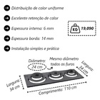 Chapa Redução Extra Fogão Lenha Libaneza 3 Furos 34x34x110cm