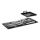 Chapa Redução Fogão A Lenha Ferro Bifeteira 3 Furo 73x30x2cm