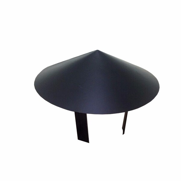 Chapéu Chinês Preto Para Duto Chaminé Com 150mm De Diâmetro