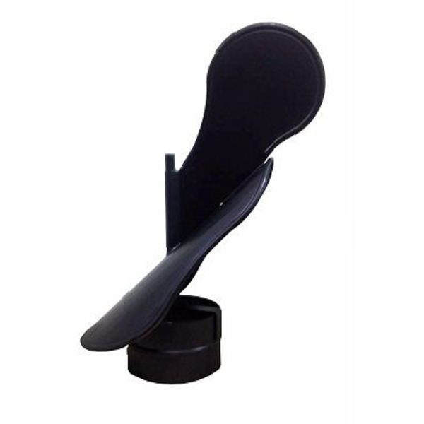 Chapéu Giratório Leme Preto De 200 Mm De Diâmetro