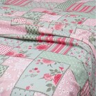 Charme Jogo Cama King 2,50m X 2,70m 4 Peças Floral Patch Appel