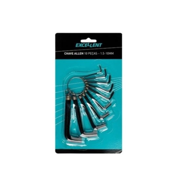 Chave Allen Com 10 Pcs Argola 1,5 A 10mm 3ln - Excellent