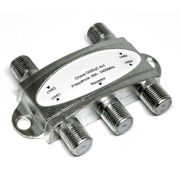 Chave Comutadora Diseqc 4x1 950-2400mhz