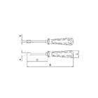 Chave De Fenda Canhão Em Aço Cromo Vanádio 7/32"x125 Mm Tramo