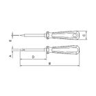 Chave De Fenda Isolada Ponta Chata Em Aço Cromo Vanádio 5x100