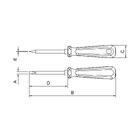 Chave De Fenda Isolada Ponta Chata Em Aço Cromo Vanádio 6x150