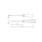 Chave De Fenda Ponta Chata Em Aço Cromo Vanádio 3x50 Mm (1/8x
