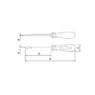Chave De Fenda Ponta Chata Em Aço Cromo Vanádio 5x200 Mm (3/1