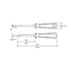 Chave De Fenda Ponta Chata Em Aço Cromo Vanádio 8x150 Mm (5/1