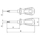 Chave De Fenda Ponta Cruzada Em Aço Cromo Vanádio 6x38 Mm (1/